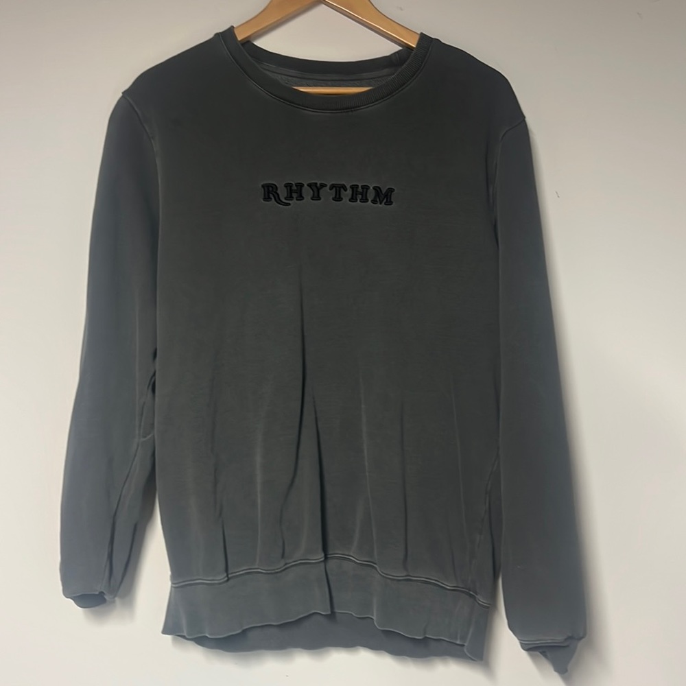 Distressed Embroidered Crewneck